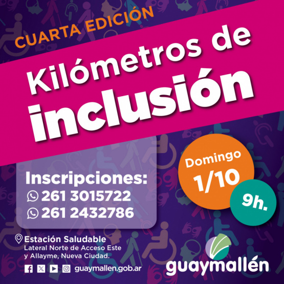 La carrera Kilómetros de inclusión tiene fecha en Guaymallén