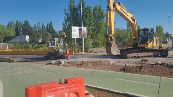 Avanza la obra del Metrotranvía a Luján y hoy comienza un nuevo desvío en la calle Paso