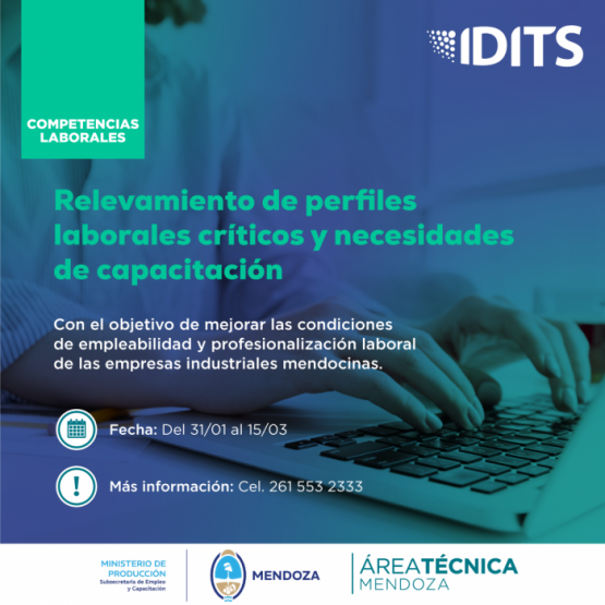 El IDITS capacitará en los perfiles laborales más demandados por empresas mendocinas